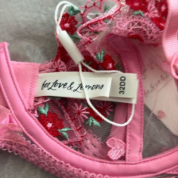 For Love and Lemons Whimsical Garden Underwire Bra 32DD - Picture 4 of 5